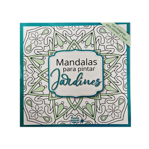 Mini Librito de Mandalas, ideal para Colorear imágenes y frases de JARDINES
