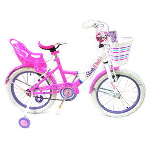 Bicicleta  Fashion Pink con Rayos + Canasto + Porta Muñeca R14