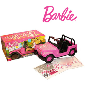 Auto Jeep Safari Fun Barbie Original Miniplay + Stickers